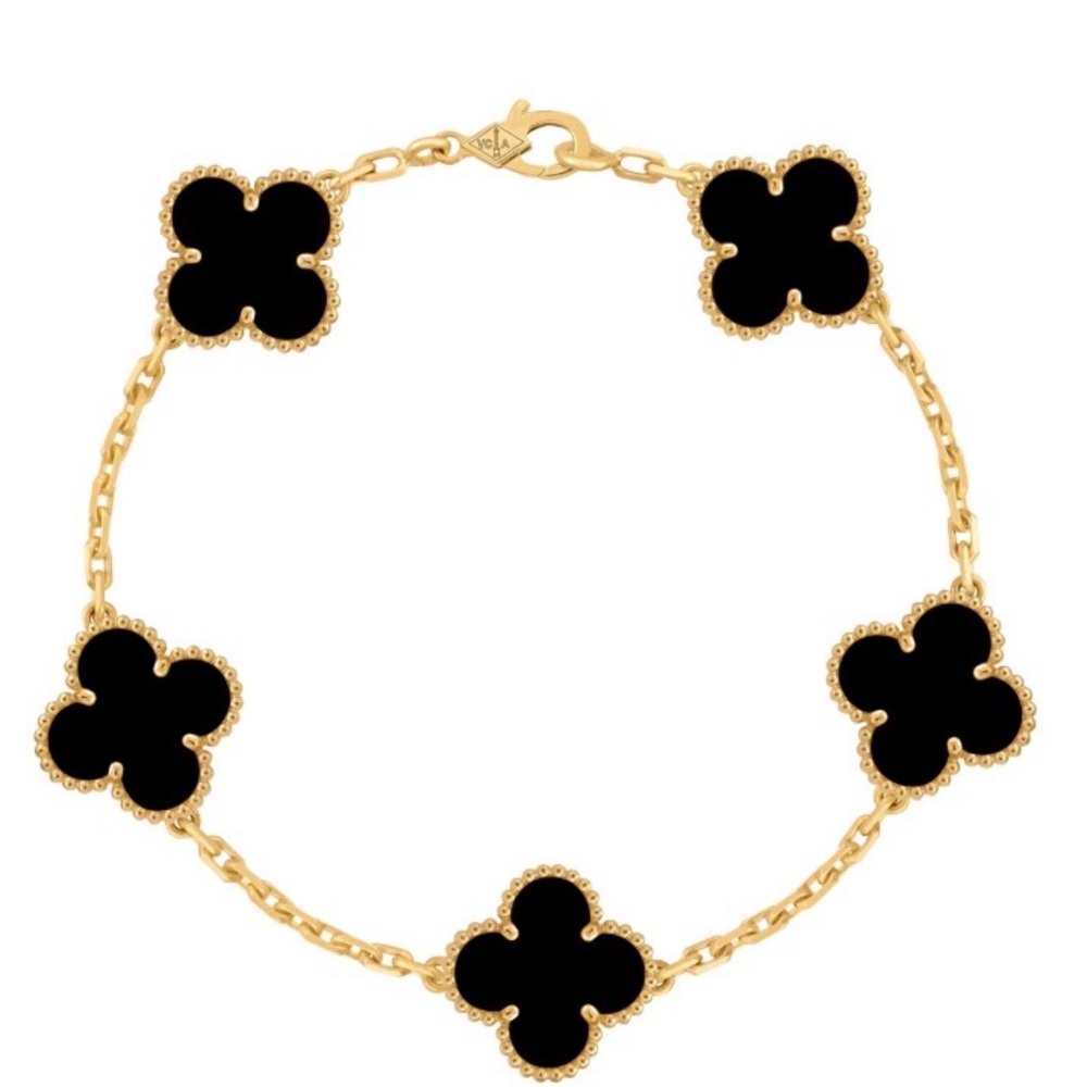 Vintage Alhambra bracelet, 5 motifs ONYX